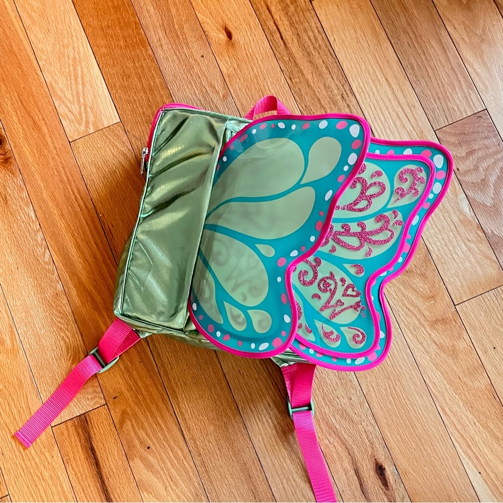 American Girl WellieWishers Flutter Wings Doll Carrier Pink and Green - Picture 4 of 13
